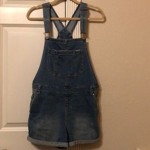 Maurice’s denim overall shorts